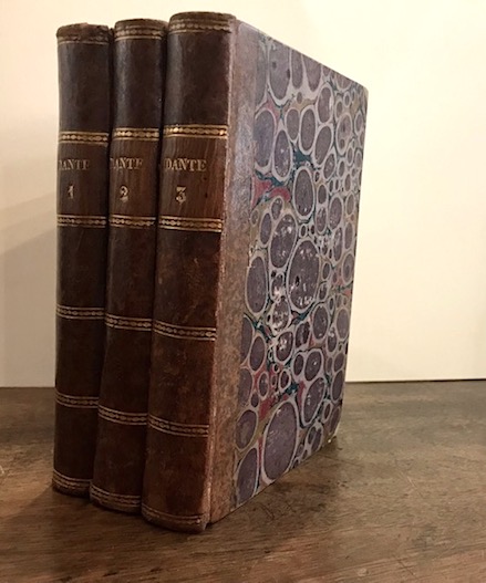 Dante Alighieri La Commedia... tratta da quella, che pubblicarono gli Accademici della Crusca l'anno MDXCV. Col Commento del M.R.P. Pompeo Venturi della Compagnia di Gesù. Divisa in tre Tomi 1751 in Venezia presso Giambattista Pasquali
